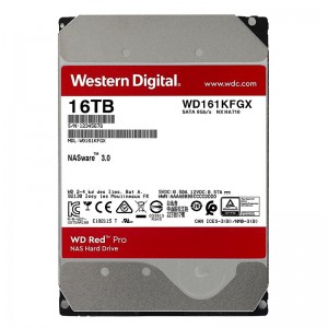 西部数据 NAS硬盘 WD Red Pro 西数红盘Pro 16TB 7200转 512MB SATA CMR (WD161KFGX)