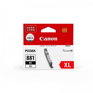 佳能（Canon）CLI-881XL BK 黑色墨盒 （适用于TS9180/TS8180/TS6180/TR8580）