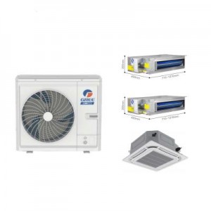 格力一拖二多联机（外主机GMV-140WL/Ba*1台/天井式室内机（2匹）GMV-NDR50T/D*1台/天井式室内机（4匹）GMV-NDR100T/D*1台/ 线控器XC71-24/H*2个）