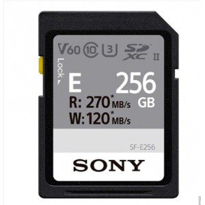 索尼（SONY）256GB SD存储卡 SF-E256 E系列U3 C10 V60读速高达270MB/s UHS-II IP57防护等级相机内存卡