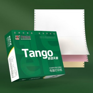 天章 （TANGO）241-3-1/2S 三联二等分可撕边 针式电脑打印纸    600页 /箱