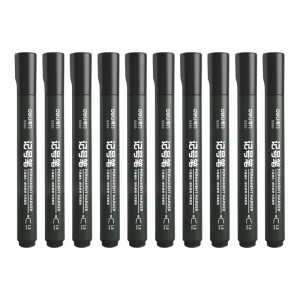 得力 油性记号笔 S550 黑色 10支/盒