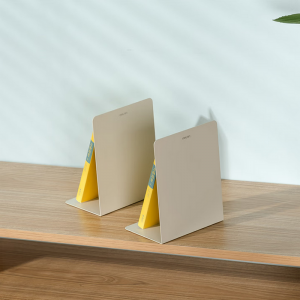 得力 78650 高简约书立架 18cm 2片/付 米白色