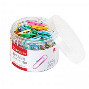 齐心（COMIX）彩色回形针3#29mm 160只/筒 B4022