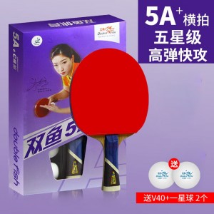 双鱼  3A+三星单拍 乒乓球拍