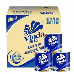 维达 蓝色经典卷纸 V4028-A 三层 104×138mm 180g×10卷/提