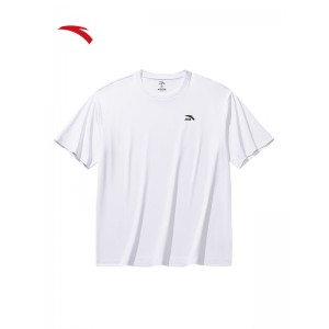 安踏休闲短袖t恤男女同款夏季简约纯色圆领L码