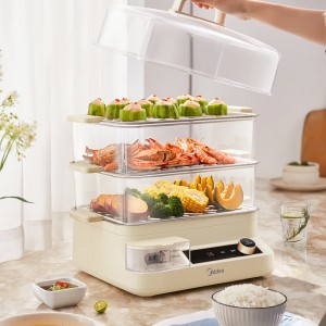 美的（Midea）MZ-ZGC3223J53电蒸锅 22.5L三层 活水鲜蒸 外置加水