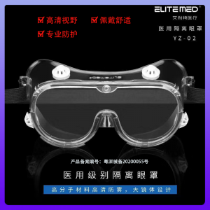 【应急防疫物资】艾利特 医用隔离眼罩 防护目镜YZ-02 (A/B款随机发货)